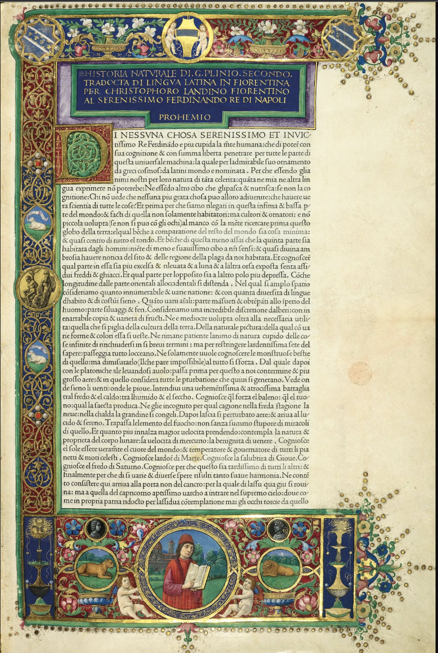 Natural History, Pliny, Jenson, 1476